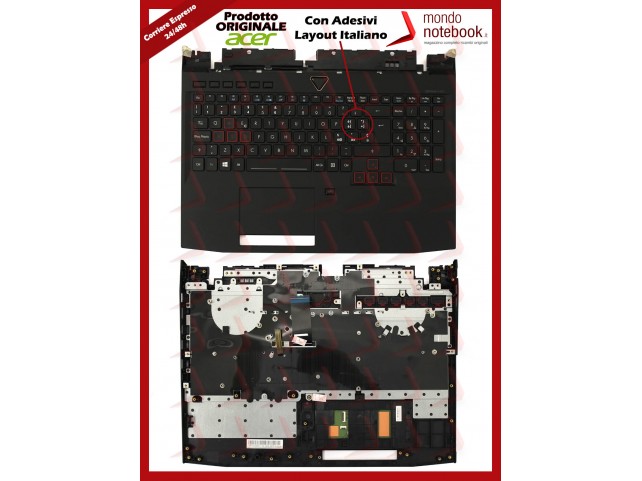 Tastiera con Top Case ACER Predator G9-591 G9-592 G9-593 con Adesivi Layout ITALIANO Tastiera con Top Case ACER Predator G9-591 G9-592 G9-593 con Adesivi Layout ITALIANO