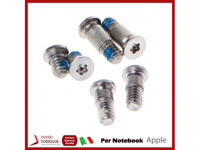 Kit Viti Alloggiamento Bottom Case Apple MacBook 13'' A1708 A2159 (6 Pz) Silver Kit Viti Alloggiamento Bottom Case Apple MacBook 13'' A1708 A2159 (6 Pz) Silver