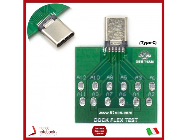 Dock Flex Test Tester per Smartphone Android strumento di Test facile (Type-C) Dock Flex Test Tester per Smartphone Android strumento di Test facile (Type-C)