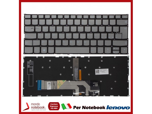 Tastiera Notebook Lenovo Yoga C640-13IML (Dark Grey) Italiana Tastiera Notebook Lenovo Yoga C640-13IML (Dark Grey) Italiana