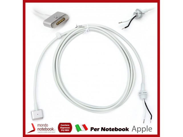 Cavo Alimentazione con Connettore per Alimentatore APPLE MagSafe 2 (5 Pin) 45W 60W 85W (1.8mt) Cavo Alimentazione con Connettore per Alimentatore APPLE MagSafe 2 (5 Pin) 45W 60W 85W (1.8mt)