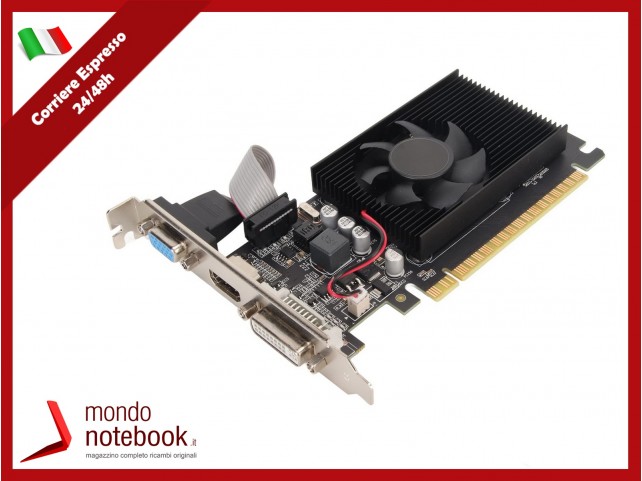 Scheda Grafica GT610 GDDR3 da 2 GB a 64 Bit PCI Express 1.1 X 16, con Ventola di Raffreddamento Scheda Grafica GT610 GDDR3 da 2 GB a 64 Bit PCI Express 1.1 X 16, con Ventola di Raffreddamento