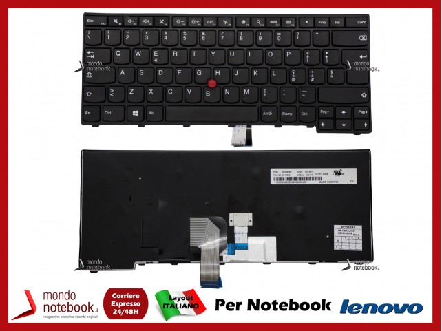 TASTIERA KEYBOARD ITALIANA PER LENOVO THINKPAD T431s E431 L440 L450 L470 NERA TASTIERA KEYBOARD ITALIANA PER LENOVO THINKPAD T431s E431 L440 L450 L470 NERA