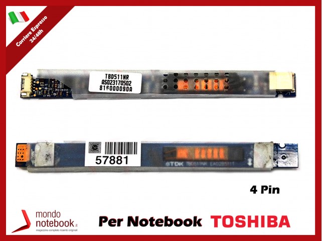 Inverter Board LCD TOSHIBA Satellite Pro A300D (4 PIN) Inverter Board LCD TOSHIBA Satellite Pro A300D (4 PIN)