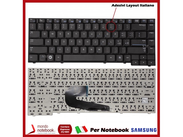 Tastiera Notebook SAMSUNG Aegis 400B NP600B4B Con Adesivi Layout Italiano Senza Puntatore Tastiera Notebook SAMSUNG Aegis 400B NP600B4B Con Adesivi Layout Italiano Senza Puntatore