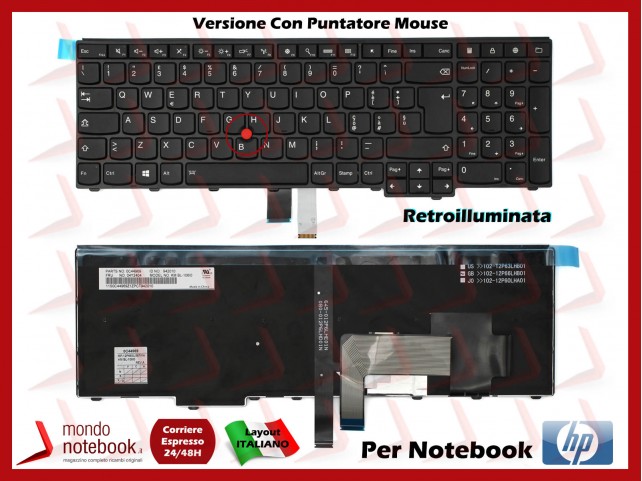 Tastiera Notebook Lenovo ThinkPad T540 T540P W540 L540 T550 W541 (Retroilluminata) Tastiera Notebook Lenovo ThinkPad T540 T540P W540 L540 T550 W541 (Retroilluminata)