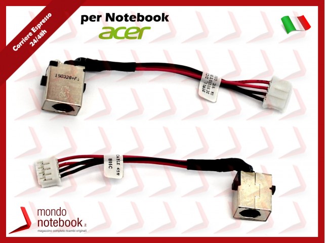 Connettore di Alimentazione DC Power Jack ACER EX2540 ES1-523 524 533 572 732 Connettore di Alimentazione DC Power Jack ACER EX2540 ES1-523 524 533 572 732