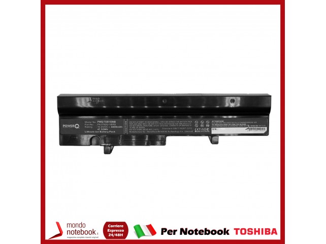 Batteria PowerQ per Toshiba Mini NB300 4400 mAh 10.8V P/N PA3782U-1BRS Nero Batteria PowerQ per Toshiba Mini NB300 4400 mAh 10.8V P/N PA3782U-1BRS Nero