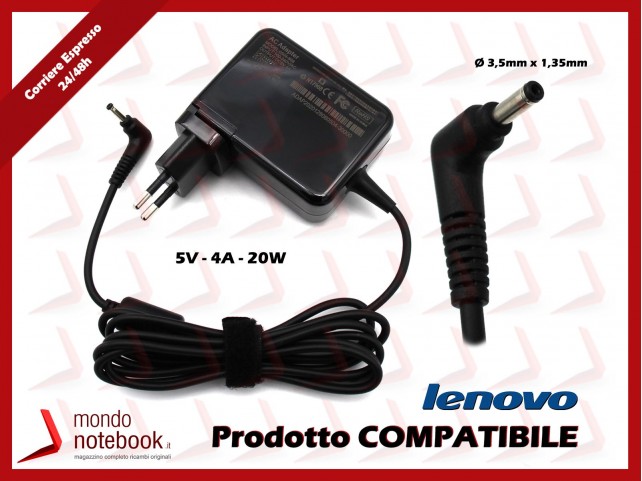 Alimentatore CoreParts per Lenovo 20W 5V 4A (3,5mm x 1,35mm) S100 Miix 310 320 Alimentatore CoreParts per Lenovo 20W 5V 4A (3,5mm x 1,35mm) S100 Miix 310 320