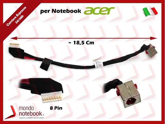 Connettore di Alimentazione DC Power Jack ACER Predator G3-571 G3-572 PH315-51 Connettore di Alimentazione DC Power Jack ACER Predator G3-571 G3-572 PH315-51